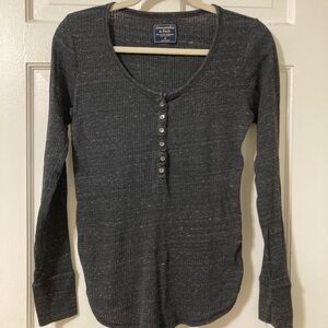Abercrombie & Fitch Dark Gray Long Sleeve Top